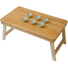 Niedriger Tisch aus Holz mit klappbaren Beinen, Tischhalterung, niedriger Tisch, Couchtisch, natürliches Bett, Sofa, Wohnzimmer, Feito NA China, Komfortables Jubiläum