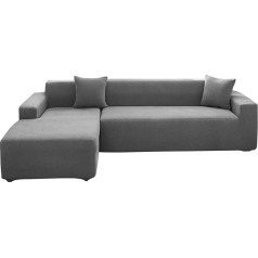 ‎Mingfuxin Mingfuxin Sectional Couch Covers, Thick Stretch Sofa Slipcovers, L-Shaped Corner Sofa Cover, Chaise Lounge Protector with 2 Pillow Cases for L-Type Sofas and Couches (3-Seater + 3-Seater)