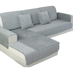 RTSFKFS Sofa Cover/Sofa Cover/Couch Cover L Shape Corner Sofa 3/2 Seater Velvet Sofa Protector Slipcover Sofa Protector Non-Slip Dog Cat Sofa Covers- Grey (Color : A, Size : 110x240cm1pcs)