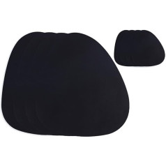 Werwer Leather Placemats for Table Mat Waterproof Non-Slip Coaster Set Cup Wine Tableware Pad Napkin for Kitchen (Colour: 4 Sets Black)
