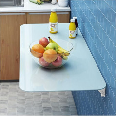 Wäscheklapptisch, Drop-Leaf-Tisch, Glas-Wandtisch, robust, stabil, Wandtisch für kleine Räume, Schreibtisch, Büro, Zuhause, Küche, Waschküche, Restaurant