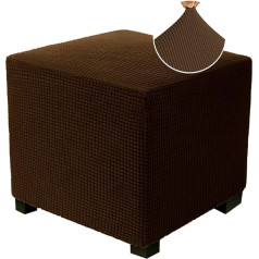 ‎Raprap RAPRAP Stretch Ottoman Cover Slipcover, Soft Jacquard Foot Stool Cover, Furniture Protection with Elastic Bottom, Compatible with Both Rectangular or Square Storage Stools