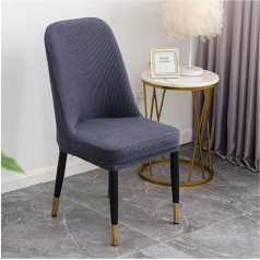 Hoowarm Stretch Armrest Chair Covers, Set of 1/2/4/6, Office High-Backed Chair Cover, Seat Cover, Corn Grain Velvet Cyan Armchair, Protective Cover, Dining Room, Wedding, Party, Hotel, Banquet
