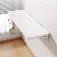 Qjibvzy Wäscheklapptisch, an der Wand montierte Drop-Leaf-Tische, stabil und langlebig mit robuster Halterung für Zuhause, Waschküche, Arbeitszimmer oder Küche 80 * 30cm/31 * 12in White