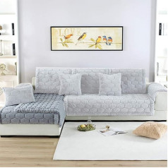 Huanzi Sofa Slipcovers L Shape Sofa Cover Corner Sofa for Pets Sofa Non-Slip Wide Side Bay Sofa Cover Grey 110 x 180 cm