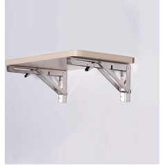 Opica Schwimmender Klapptisch aus Massivholz zur Wandmontage, multifunktionaler Küchen-Esstisch, Computertisch, Schreibtisch, Werkbank, mit 201-Edelstahlhalterung und Zubehör (70 x 40 cm/28 (60 x 35 cm