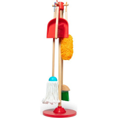 Melissa and Doug Children's Wooden Cleaning Set | Children's Broom Set Indoor | Broom Children Wood & Mop | Cleaning Set Children's Cleaning Set Kids | Role Play Children | Household Toy Children's