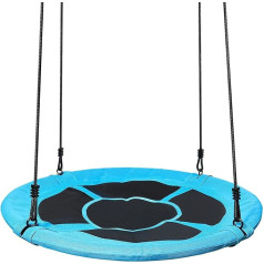 Yorbay Nest Swing, Plate Swing, Children's Round Outdoor Swing, Diameter 120 cm, Blue, will not fade, Can carry 300 kg, Reusable