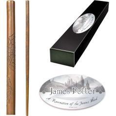 The Noble Collection - James Potter Character Wand - 15in (37cm) Wizarding World Wand with Name Tag - Harry Potter Film Set Movie Props Wands