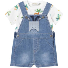 Denim Bib and Brace Short Sleeve T-Shirt 3 Months to 18 Months