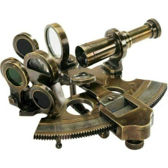 THOR INSTRUMENTS Vintage Inspired Telescope Authentic Models Pocket Sextant Bronze Finish