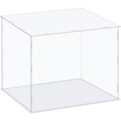 sourcing map Clear Acrylic Display Cabinet Dustproof 31 x 26 x 26 cm for Collectibles