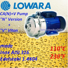 Lowara CA Centrifugal Pump 1.4404+Viton CA70/33N/D+V 0.75KW 1.1HP 3x400V 50HZ