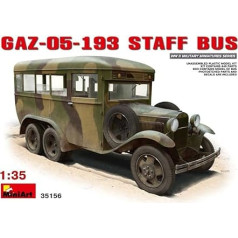 Mini Art 35156 – GAZ Charm 193 Staff Bus Model Building Set – Grey