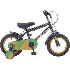 Wildtrak - 12 Inch Bike for Children 2-5 Years with Stabilisers - Black/Green