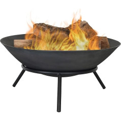 sunnydaze erhöhte tragbar Fire Pit Schüssel, klein rund Outdoor Holz-Terrasse Feuerstelle mit Stabiler Ständer, Gusseisen, 55,9 cm