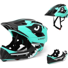 Lixada Children's Helmet Integrated Bicycle Helmet Children Youth Full Face Helmet with Removable Chin Guard BMX MTB Downhill Helmet for Cycling Skateboarding Roller Skating