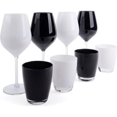 molecuisine Dinner Set 8 Pieces White/Black