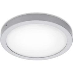 Briloner LED Deckenleuchte 7141-414 Aufbauleuchte mit neutralweiße Lichtfarbe, 21 Watt, 2.000 Lumen, 4.000 Kelvin, rund chrom matt, Ø 30
