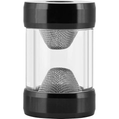 PUSOKEI G1/4 Female Thread Water Cooling Filter Filter with Fine Strainer Funnel Shaped Water Cooling System for PC Water Cooling System for Computer Cooling System (Black)