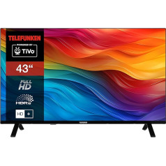 Telefunken 43 Inch TV/TiVo Smart TV (Full HD, HDR, HD+, 6 Months Including Triple Tuner) XF43TO750S