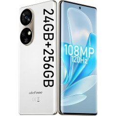 Ulefone Note 17 Pro Mobile Phone without Contract, 2.4K Amoled 120Hz Curved Display, 108MP + 32MP Camera Android 13 Smartphone, 24GB + 256GB Helio G99 with 33W Quick Charge 6.78 Inch FHD+ 5050mAh