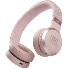 JBL Live 460NC Wireless On-Ear Bluetooth Headphones in Pink - With Noise Cancelling and Voice Assistant - For up to 50 Hours of Music Enjoyment