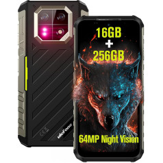 Ulefone Armor 22 Rugged Smartphone 2023, 16 GB + 256 GB + 512 GB, Android 13 unzerstörbares Telefon, 64 MP Nachtsicht, 6600 mAh Akku, 6,58 Zoll FHD+ Handy, Fingerabdruck/IP69K/NFC/OTG-Grün