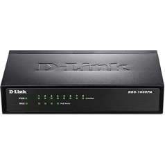 D-Link DES-1008PA Netzwerk Switch 8 Port 100MBit/s PoE-Funktion