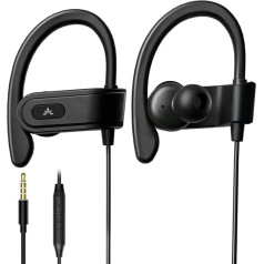 Avantree sports clip headphones with microphone, wired running iPhone Headphone Earphone with on-ear hook, Samsung, running headset with ear clips for gym, working out, workout fitness - E171