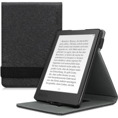 kwmobile Schutzhülle kompatibel mit Kobo Aura Edition 2 - Hülle e-Reader mit Schlaufe Ständer - - Schwarz