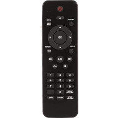 Replacement Universal Remote Control for Philips DVD Player DVP5982C1/37B DVP3350K DVP3386K DVP3310K