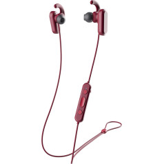 Skullcandy Method Wireless Noise Cancellation Earbuds, Bluetooth Microphone, 8h Battery, Secure FitFin Gels, IPX4 Sweat/Water Resistant, Moab Red, One Size