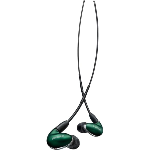 Shure SE846 Kabelgebundene Sound Isolating Ohrhörer, hochauflösender Klang, Vier Treiber, anpassbare Frequenzgang, sicherer In-Ear, abnehmbares Kabel, kompatibel mit Apple-und Android-Geräten – Grün