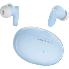 VENTION In-Ear Headphones Bluetooth 5.3 TWS Wireless HiFi Stereo Wireless Headphones Noise Cancelling Earphones Built-in Microphone for iPhone Android Blue