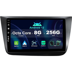 SXAUTO ¦8G+256G¦ Android 13 IPS Autoradio für VW Altea (2004-2015) - Eingebaut Carplay/Android Auto/DSP - LED Kamera + MIC - DAB Lenkradsteuerung Fast-Boot 360-CAM WiFi DSP - 2 Din 9 Zoll