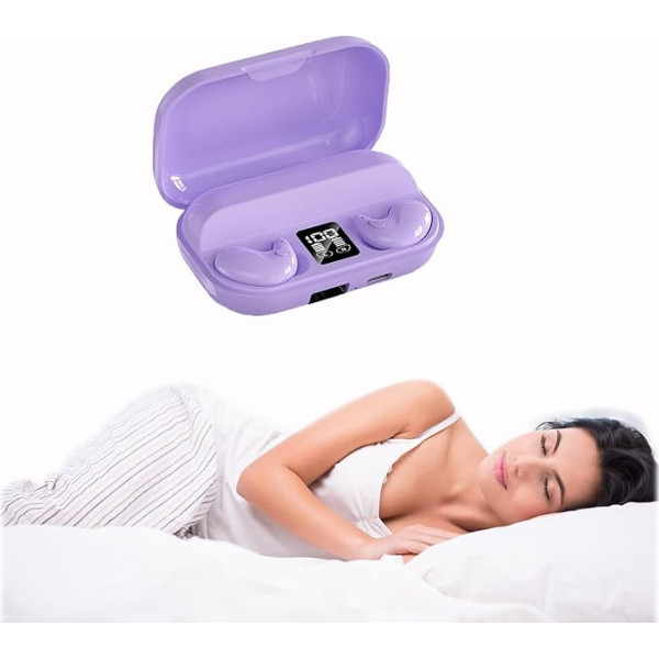 Xmenha Wireless Purple Invisible Sleep Earbuds for Side Sleepers Bluetooth Small Headphones Invisible Earbuds for Sleep Tiny Mini Hidden Invisible Wireless