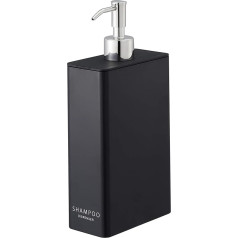 Yamazaki Home Shampoo Dispenser - Modern Bottle Pump for Shower | Plastic | Dispenser, ABS Resin, Stainless Steel, Polyethylene, Black, One Size