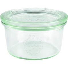 Weck 976 Glass Jars 165 ml (High-Quality Preserving Jar with Glass Lid, for Preserving, Heat Resistant, Microwave-Safe, Oven-Safe, Round Edge Glass) 976