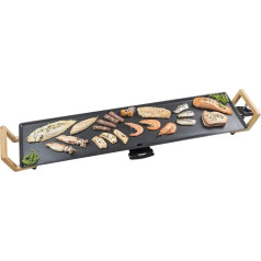 Bestron Teppanyaki Grill Plate in Asia Design, With Bamboo Handles