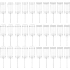 NC NC Push-Up Cake Pop Shooter, Guador Pack of 30 Push Pops Plastic Cake Containers Transparent Push-Up Cake Pop Shooter Plastic Cake Container Pusher Round Heart Shape Push Pops