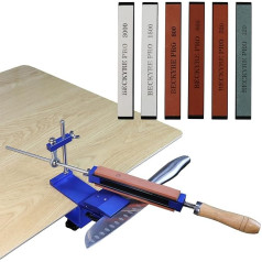 Professional Knife Sharpener, Professional Manual Knife Sharpener, Knife Sharpening System Stainless Steel, 360° Flip Rotation with Fixed Angle, Kitchen Chef Knife Sharpener Set with 6 Sharpening