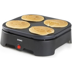 DOMO PANCAKE MAKER EMOJI Pancake Maker Non-Stick Coating Black