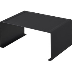 Yamazaki 3792 Tower Stackable Kitchen Shelf, Black, Steel, Minimalist Design