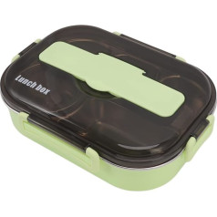 Lunch Box, Thermal Bento Serveware, Trays and Plates, Serving Trays, Lunch Box with Stainless Steel Heat Insulation, Food Container Leak-proof for Children, Adults, (Green)