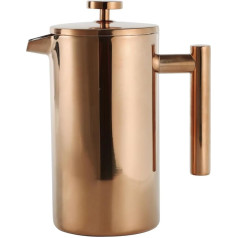 ECHTWERK French Press Stainless Steel Double Wall Insulated Thermal Coffee Press Coffee Maker with Press Filter for Home Camping and Office Copper Edition 800ml