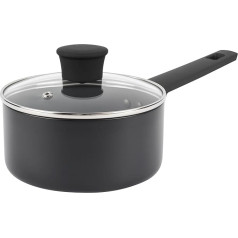 Russell Hobbs Shield Collection RH02839EU7 16cm Non-Stick Saucepan - Induction Pot, Tempered Glass Lid & Steam Venting, High Performance, Easy Clean, No Oil, Soft Touch Handle, 5 Year Warranty