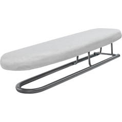 NAWA Home & Work - Sleeve Ironing Board | Quick and Effective Ironing | Elastic Cotton Cover | Ideal for Steam Irons | Lightweight and Stable | Perfect Dimensions 50 x 10 cm, Metallic, Stainless Steel