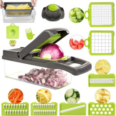 7-in-1 multifunctional mandolin, multifunctional manual vegetable cutter, convenient and quick for cutting paper, cutting potatoes, onions, tomatoes, carrot, cucumber, etc.