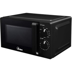 ARDES - Microwave Oven, 20 Litres, Small Combination Oven, Microwave and Grill with 5 Power Levels and 9 Cooking Modes, Microwave Oven with Timer, Interior Lighting and Turntable, Model AR6520G, Black
